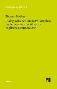Cover Dialog zwischen einem Philosophen und einem Juristen über das englische Common Law
