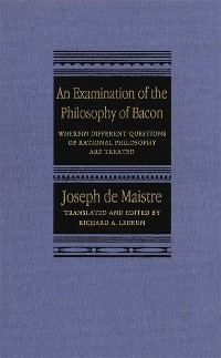 Cover Examination of the Philosophy of Bacon