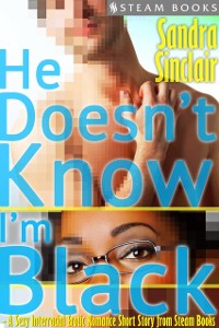 Cover He Doesn't Know I'm Black - A Sexy Interracial Erotic Romance Short Story from Steam Books