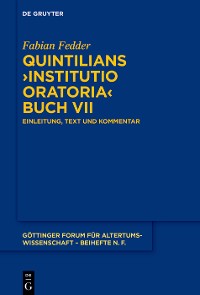 Cover Quintilians ›Institutio oratoria‹ Buch VII