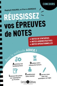 Cover Réussissez vos épreuves de notes avec la méthode ADICE !