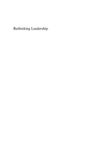 Cover Rethinking Leadership