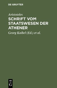 Cover Schrift vom Staatswesen der Athener