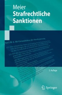 Cover Strafrechtliche Sanktionen