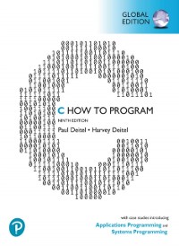 Cover C How to Program: With Case Studies in Applications and Systems Programming, Global Edition