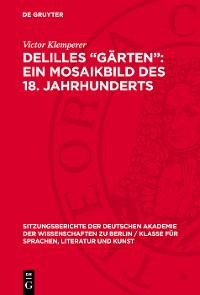 Cover Delilles „Gärten“: ein Mosaikbild des 18. Jahrhunderts