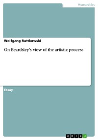 Cover On Beardsley's view of the artistic process