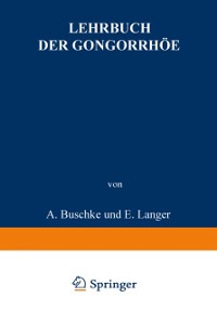 Cover Lehrbuch der Gonorrhöe