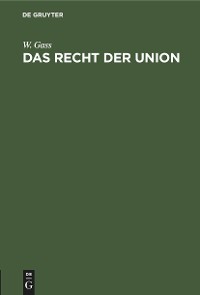 Cover Das Recht der Union
