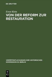 Cover Von der Reform zur Restauration