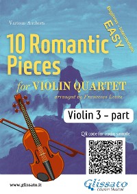Cover Violin 3 part of "10 Romantic Pieces" for Violin Quartet