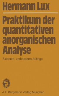 Cover Praktikum der quantitativen anorganischen Analyse
