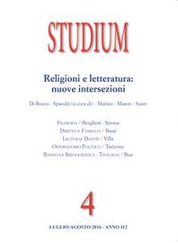 Cover Studium - religioni e letteratura: nuove intersezioni