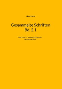 Cover Gesammelte Schriften Bd. 2.1