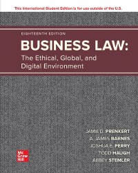 Cover Business Law: The Ethical Global and Digital Environment ISE