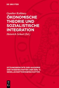 Cover Ökonomische Theorie und sozialistische Integration