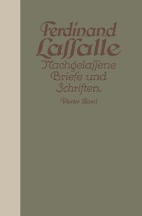 Cover Lassalles Briefwechsel mit Gräfin Sophie von Hatƶfeldt