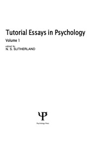 Cover Tutorial Essays in Psychology