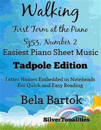 Cover Walking First Term at the Piano Sz53 Number 2 Easiest Piano Sheet Music