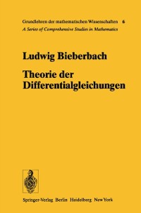 Cover Theorie der Differentialgleichungen