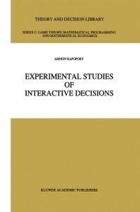 Cover Experimental Studies of Interactive Decisions