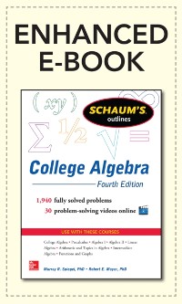 Cover Schaum's Outline of College Algebra, 4th Edition