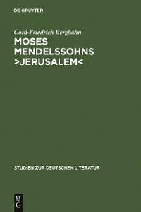 Cover Moses Mendelssohns ›Jerusalem‹