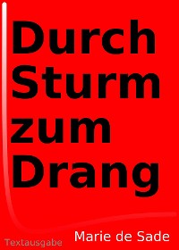 Cover Durch Sturm zum Drang