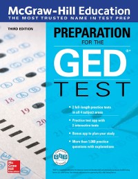 Cover McGraw-Hill Education Preparation for the GED Test, Third Edition