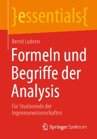 Cover Formeln und Begriffe der Analysis