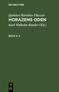 Cover Quintus Horatius Flaccus: Horazens Oden. Buch 3, 4