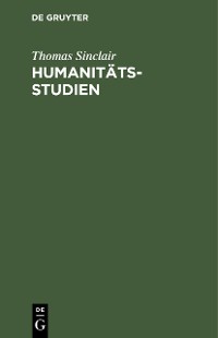 Cover Humanitätsstudien