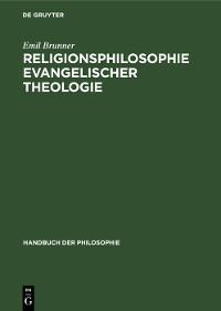 Cover Religionsphilosophie evangelischer Theologie