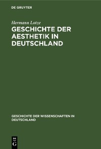 Cover Geschichte der Aesthetik in Deutschland