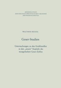 Cover Geser-Studien