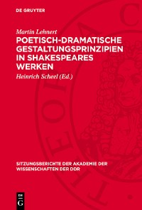 Cover Poetisch-dramatische Gestaltungsprinzipien in Shakespeares Werken