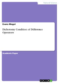Cover Dichotomy Condition of Difference Operators