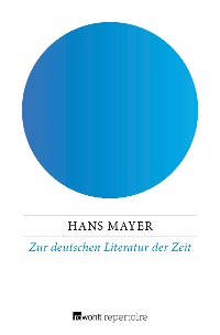 Cover Zur deutschen Literatur der Zeit