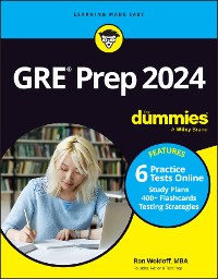 Cover GRE Prep 2024 For Dummies with Online Practice