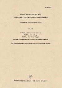 Cover Die Konstitution einiger rheinischer und bayrischer Trasse