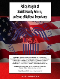 Cover Policy Analysis of Social Security Reform, an Issue of National Importance