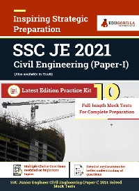 Cover SSC JE Civil Engineering Exam 2021 | 10 Full-length Mock Tests (Solved) | 10 Days Preparation Kit for Staff Selection Commission (Junior Engineer) by EduGorilla