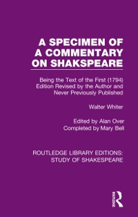 Cover Specimen of a Commentary on Shakspeare