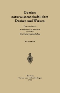 Cover Goethes naturwissenschaftliches Denken und Wirken