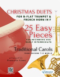 Cover Christmas Duets for B-flat Trumpet and French Horn in F | 25 Easy Pieces for Beginners and Early Intermediate