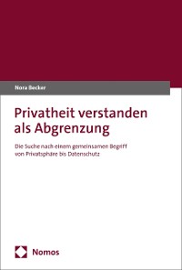 Cover Privatheit verstanden als Abgrenzung