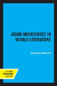 Cover Adam Mickiewicz In World Literature