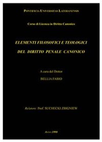 Cover Elementi filosofici e teologici del diritto penale canonico