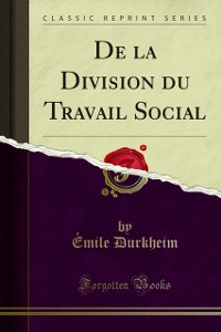 Cover De la Division du Travail Social