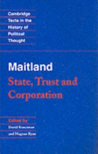 Cover Maitland: State, Trust and Corporation